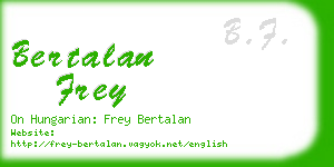 bertalan frey business card